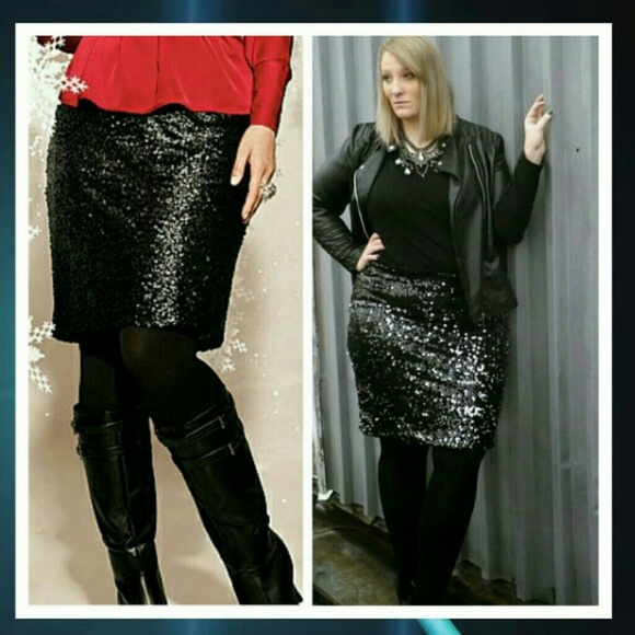 lane bryant sequin skirts